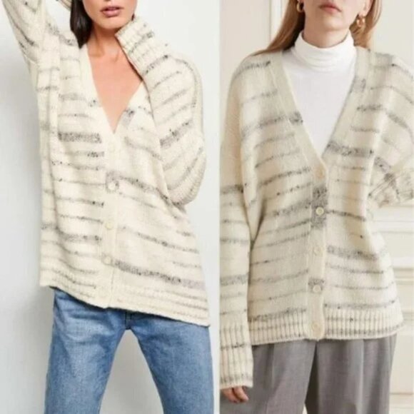 La Ligne Melange Martha Cardigan Cream Size XS - Picture 1 of 10